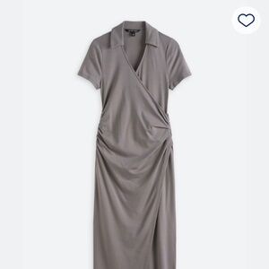 Collared surplice dress